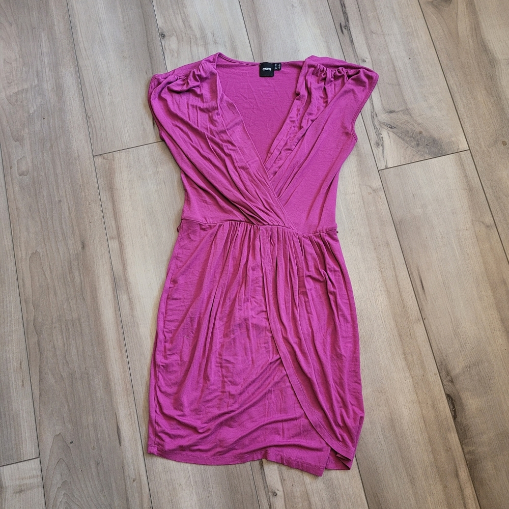 Asos Magenta Wrap Dress